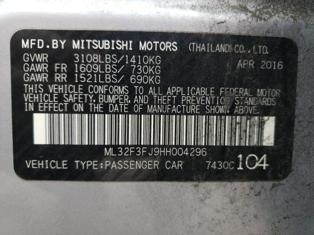 Photo 12 VIN: ML32F3FJ9HH004296 - MITSUBISHI MIRAGE 