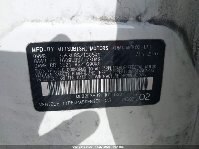 Photo 8 VIN: ML32F3FJ9HH004699 - MITSUBISHI MIRAGE G4 