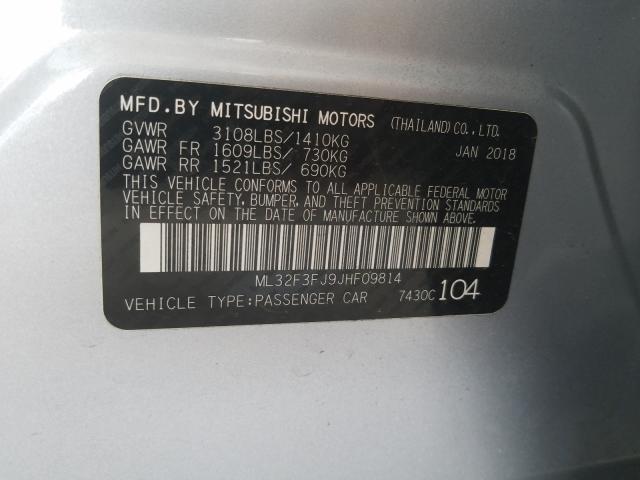 Photo 9 VIN: ML32F3FJ9JHF09814 - MITSUBISHI MIRAGE G4 