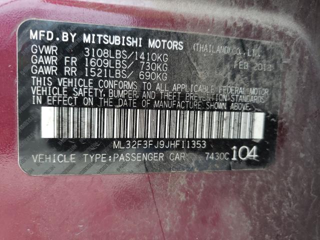 Photo 9 VIN: ML32F3FJ9JHF11353 - MITSUBISHI MIRAGE G4 