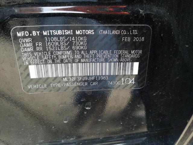 Photo 9 VIN: ML32F3FJ9JHF11983 - MITSUBISHI MIRAGE G4 