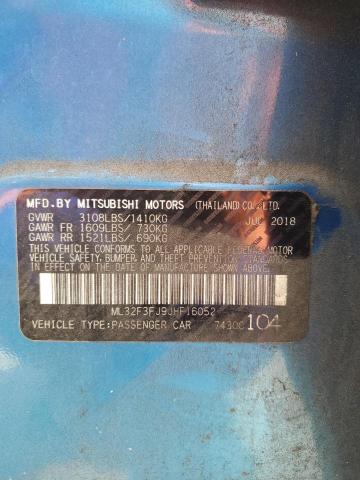 Photo 11 VIN: ML32F3FJ9JHF16052 - MITSUBISHI MIRAGE 