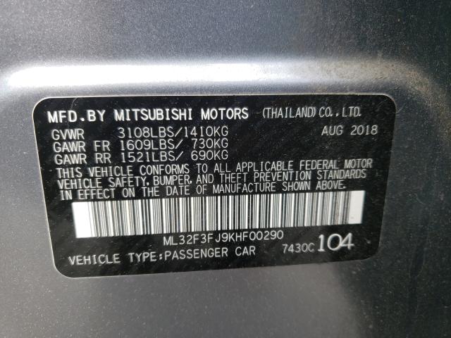 Photo 9 VIN: ML32F3FJ9KHF00290 - MITSUBISHI MIRAGE G4 