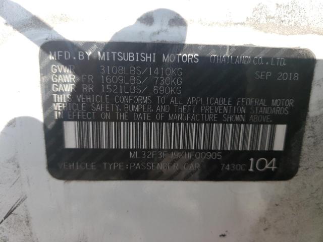 Photo 11 VIN: ML32F3FJ9KHF00905 - MITSUBISHI MIRAGE 