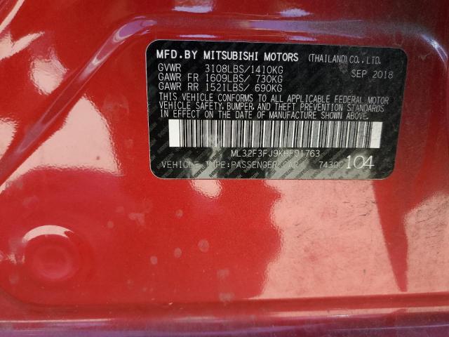 Photo 11 VIN: ML32F3FJ9KHF01763 - MITSUBISHI MIRAGE 