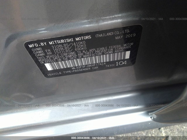 Photo 8 VIN: ML32F3FJ9KHF17414 - MITSUBISHI MIRAGE G4 