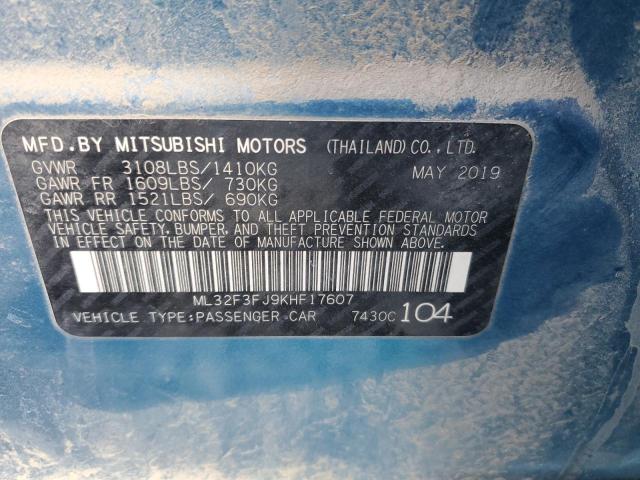 Photo 11 VIN: ML32F3FJ9KHF17607 - MITSUBISHI MIRAGE 