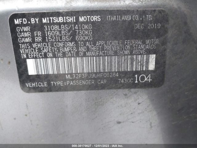 Photo 8 VIN: ML32F3FJ9LHF06284 - MITSUBISHI MIRAGE G4 