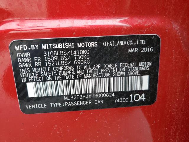 Photo 11 VIN: ML32F3FJXHH000824 - MITSUBISHI MIRAGE G4 