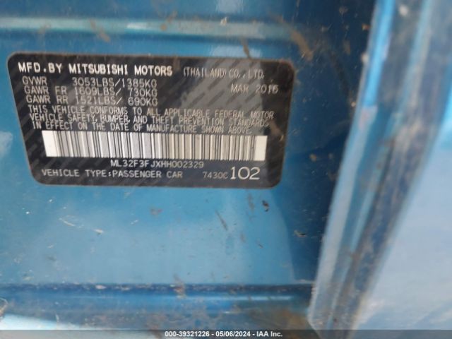 Photo 8 VIN: ML32F3FJXHH002329 - MITSUBISHI MIRAGE G4 