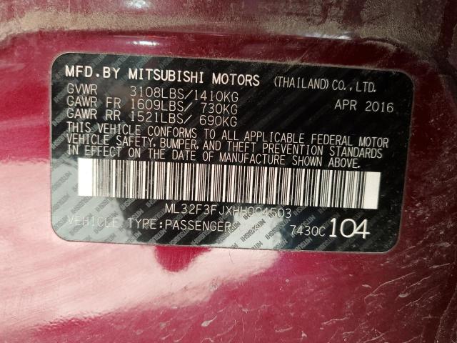 Photo 11 VIN: ML32F3FJXHH004503 - MITSUBISHI MIRAGE 