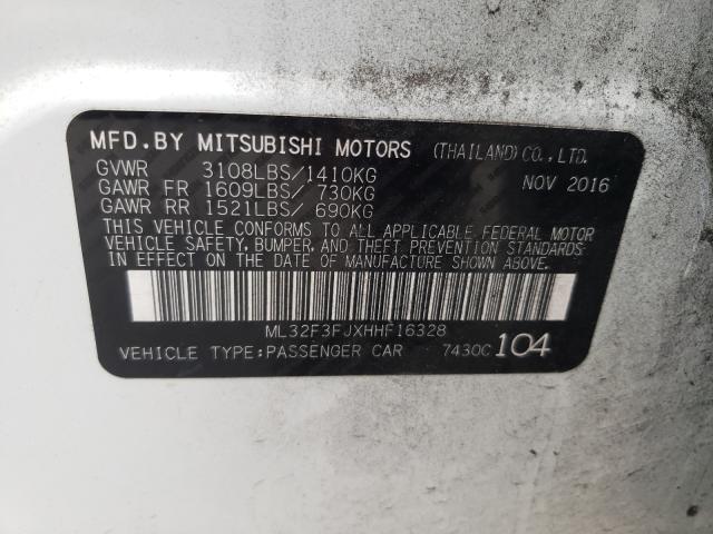 Photo 9 VIN: ML32F3FJXHHF16328 - MITSUBISHI MIRAGE G4 