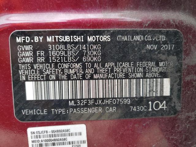 Photo 11 VIN: ML32F3FJXJHF07599 - MITSUBISHI MIRAGE 