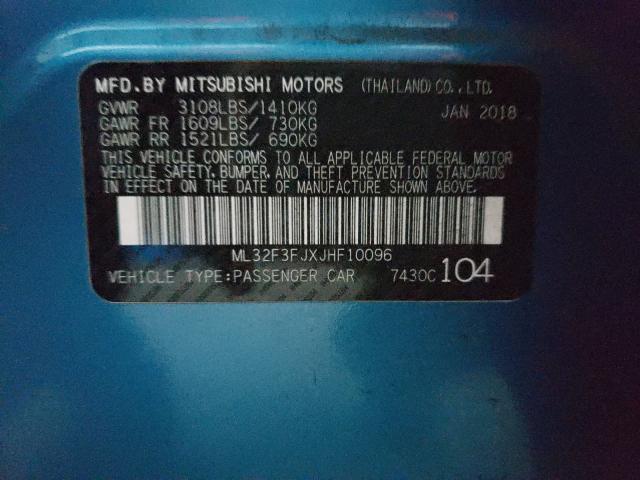 Photo 9 VIN: ML32F3FJXJHF10096 - MITSUBISHI MIRAGE G4 