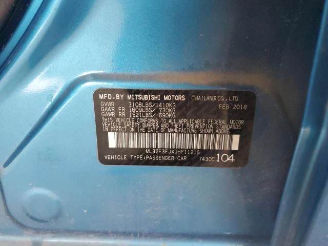 Photo 11 VIN: ML32F3FJXJHF11216 - MITSUBISHI MIRAGE G4 