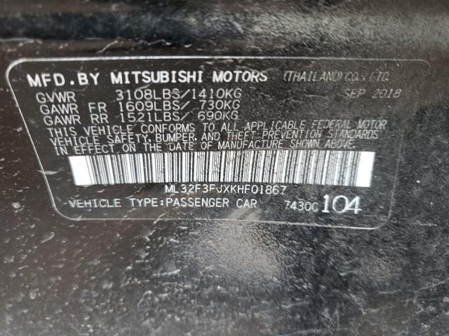 Photo 9 VIN: ML32F3FJXKHF01867 - MITSUBISHI MIRAGE G4 