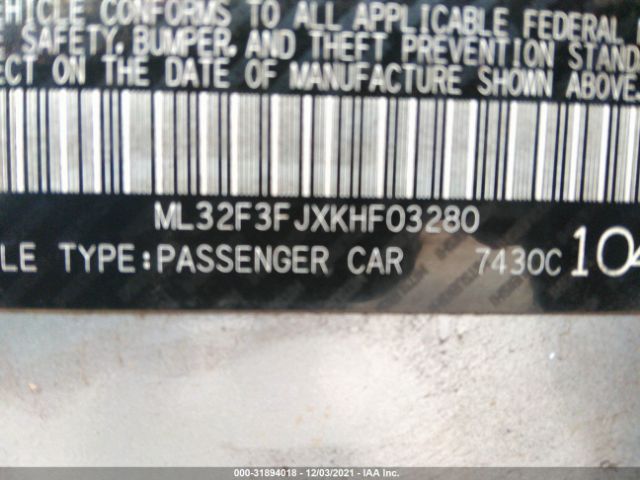 Photo 8 VIN: ML32F3FJXKHF03280 - MITSUBISHI MIRAGE G4 