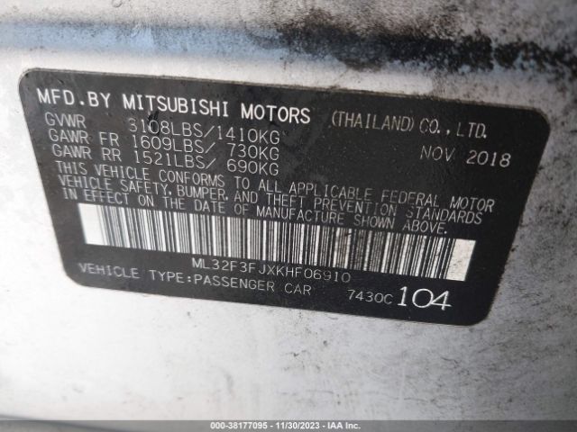 Photo 8 VIN: ML32F3FJXKHF06910 - MITSUBISHI MIRAGE G4 