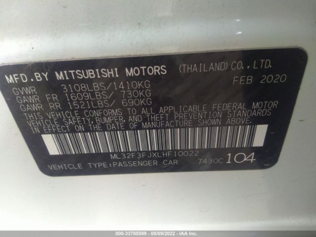 Photo 8 VIN: ML32F3FJXLHF10022 - MITSUBISHI MIRAGE G4 