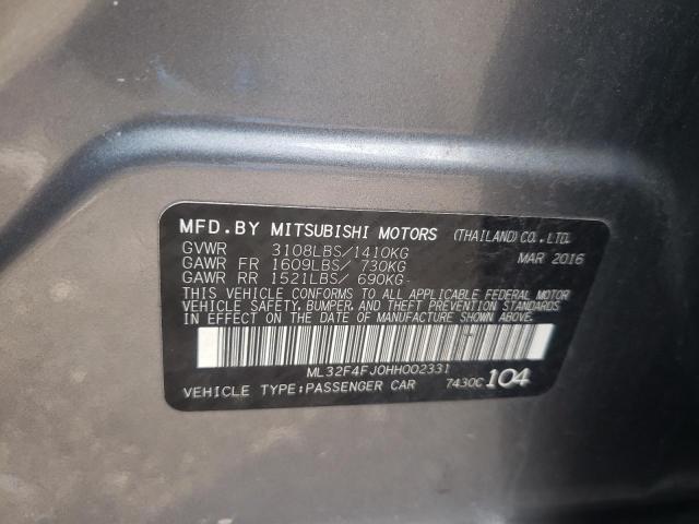 Photo 9 VIN: ML32F4FJ0HH002331 - MITSUBISHI MIRAGE G4 