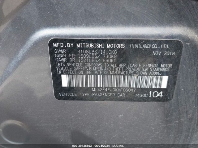 Photo 8 VIN: ML32F4FJ0KHF06047 - MITSUBISHI MIRAGE G4 