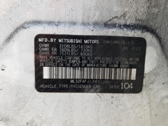 Photo 11 VIN: ML32F4FJ1JHF01390 - MITSUBISHI MIRAGE 