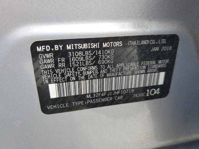 Photo 11 VIN: ML32F4FJ1JHF10719 - MITSUBISHI MIRAGE 