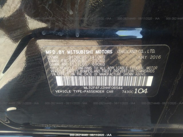 Photo 8 VIN: ML32F4FJ2HHF06544 - MITSUBISHI MIRAGE G4 