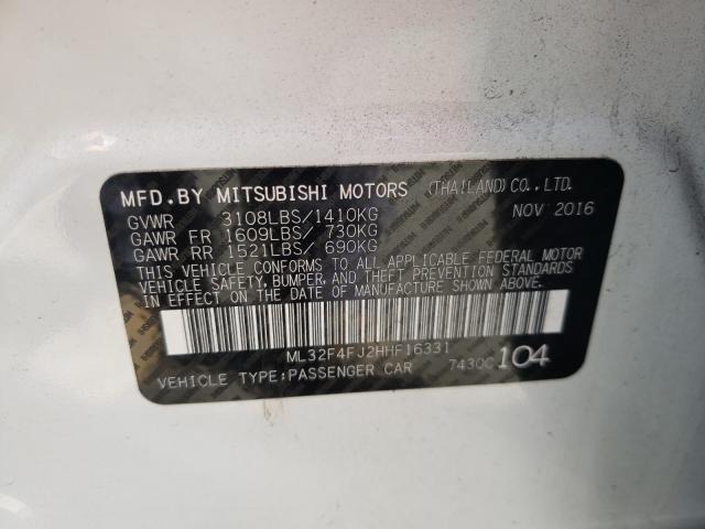 Photo 9 VIN: ML32F4FJ2HHF16331 - MITSUBISHI MIRAGE G4 