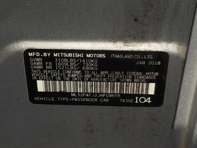 Photo 9 VIN: ML32F4FJ2JHF09658 - MITSUBISHI MIRAGE G4 