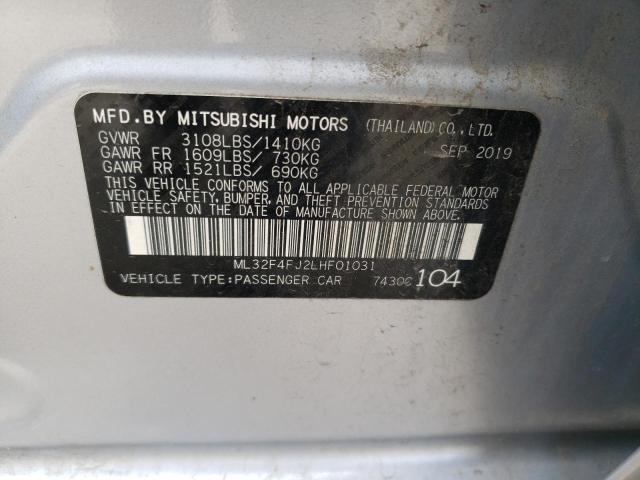 Photo 11 VIN: ML32F4FJ2LHF01031 - MITSUBISHI MIRAGE 