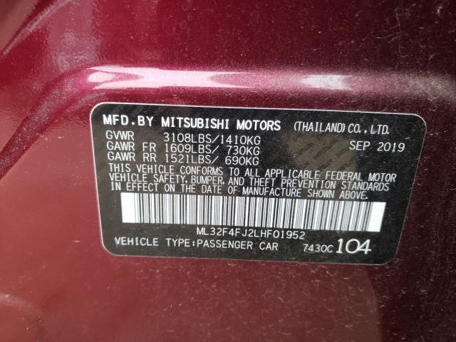 Photo 9 VIN: ML32F4FJ2LHF01952 - MITSUBISHI MIRAGE G4 