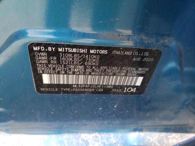 Photo 9 VIN: ML32F4FJ2LHF11980 - MITSUBISHI MIRAGE G4 