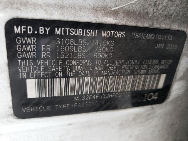 Photo 12 VIN: ML32F4FJ3JHF09720 - MITSUBISHI MIRAGE 