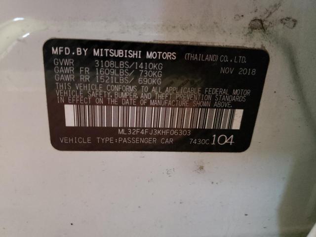 Photo 9 VIN: ML32F4FJ3KHF06303 - MITSUBISHI MIRAGE G4 