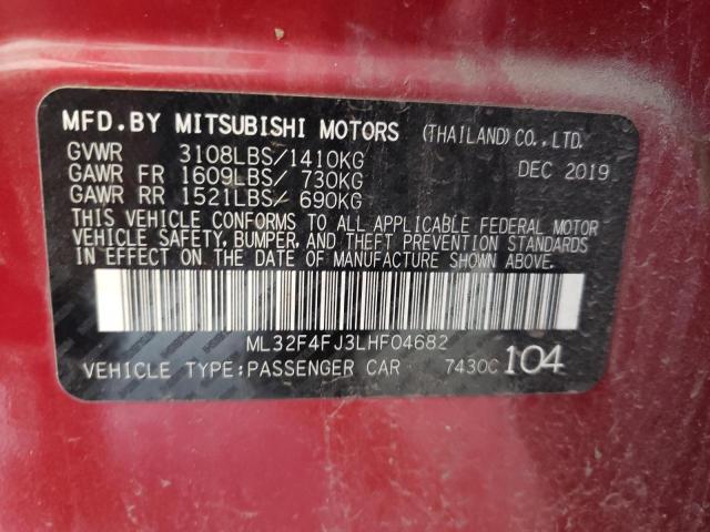 Photo 11 VIN: ML32F4FJ3LHF04682 - MITSUBISHI MIRAGE G4 