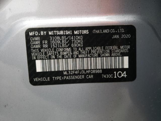 Photo 9 VIN: ML32F4FJ3LHF08988 - MITSUBISHI MIRAGE G4 