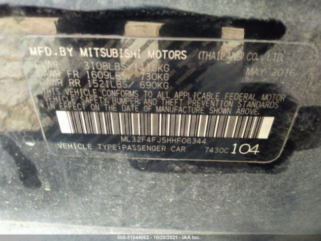 Photo 8 VIN: ML32F4FJ5HHF06344 - MITSUBISHI MIRAGE G4 