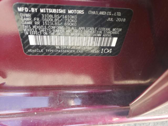 Photo 9 VIN: ML32F4FJ5JHF15180 - MITSUBISHI MIRAGE G4 