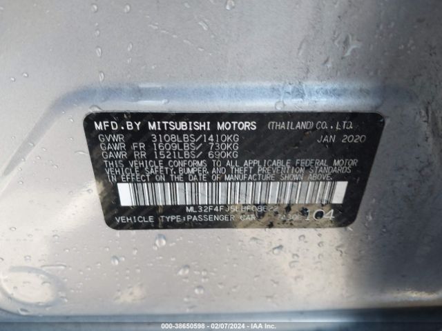 Photo 8 VIN: ML32F4FJ5LHF08622 - MITSUBISHI MIRAGE G4 