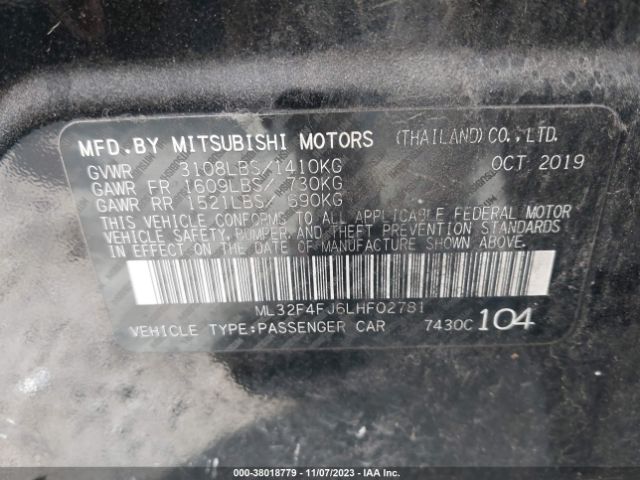 Photo 8 VIN: ML32F4FJ6LHF02781 - MITSUBISHI MIRAGE G4 