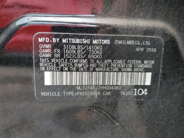 Photo 11 VIN: ML32F4FJ7HH004061 - MITSUBISHI MIRAGE G4 