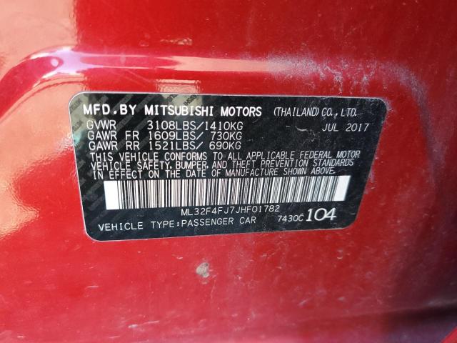 Photo 9 VIN: ML32F4FJ7JHF01782 - MITSUBISHI MIRAGE G4 