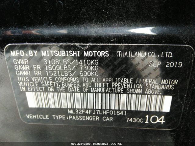 Photo 8 VIN: ML32F4FJ7LHF01641 - MITSUBISHI MIRAGE G4 