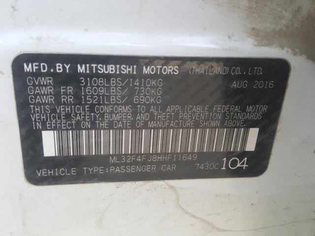 Photo 9 VIN: ML32F4FJ8HHF11649 - MITSUBISHI MIRAGE G4 