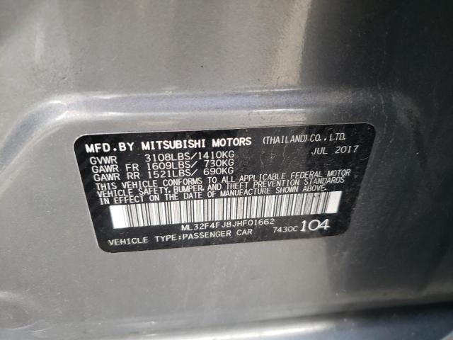 Photo 9 VIN: ML32F4FJ8JHF01662 - MITSUBISHI MIRAGE G4 