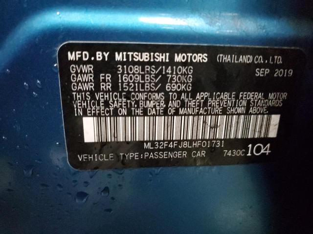 Photo 12 VIN: ML32F4FJ8LHF01731 - MITSUBISHI MIRAGE 