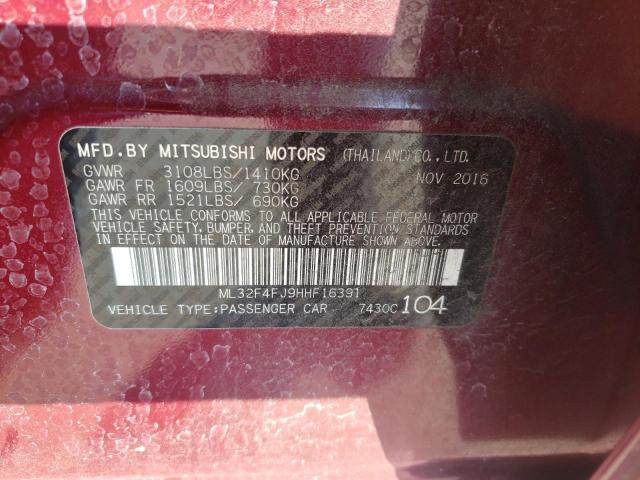 Photo 9 VIN: ML32F4FJ9HHF16391 - MITSUBISHI MIRAGE G4 