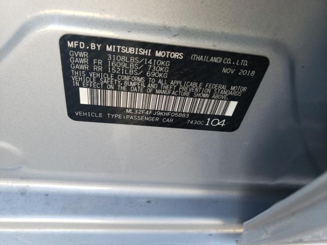 Photo 9 VIN: ML32F4FJ9KHF05883 - MITSUBISHI MIRAGE G4 