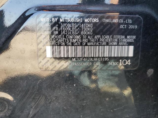 Photo 11 VIN: ML32F4FJ9LHF03195 - MITSUBISHI MIRAGE 